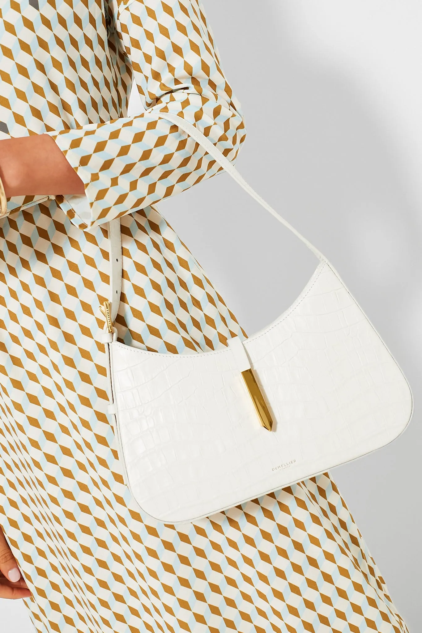 Off White Croc Effect Tokyo Bag sold by Tuckernuck product image thumbnail 3