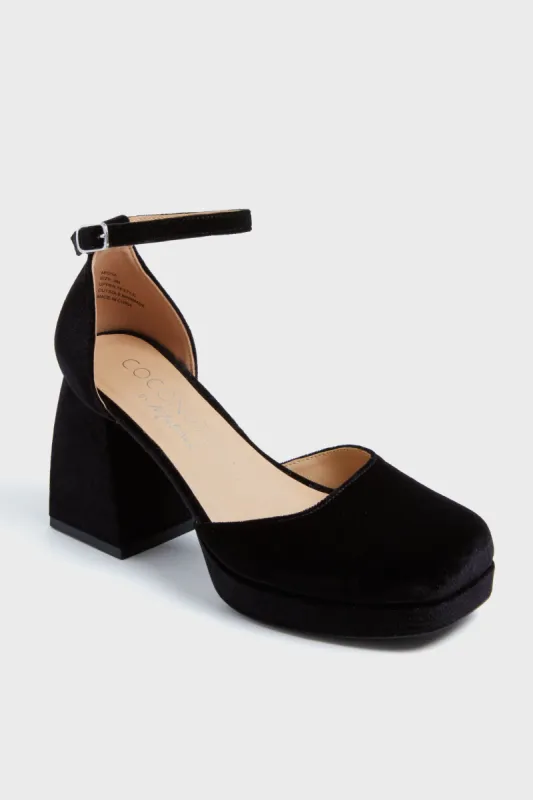 Black Misha Heels sold by Tuckernuck