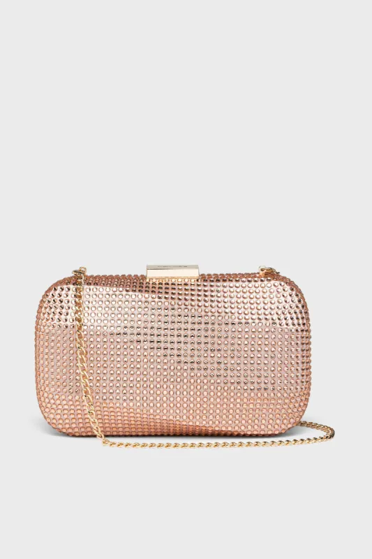 Blush Mae Hotfix Clutch sold by Tuckernuck