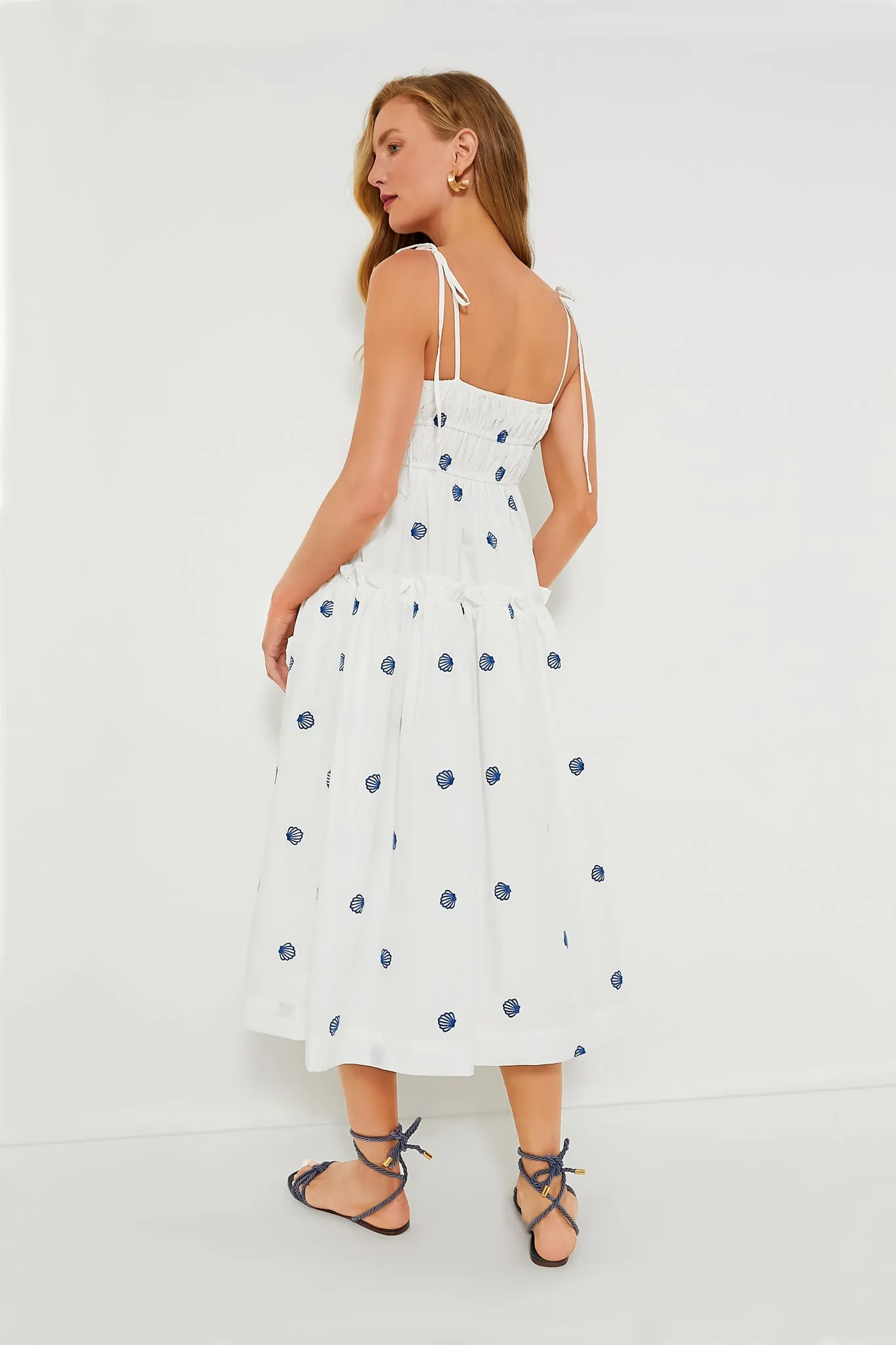 White Blue Alani Midi Dress sold by Tuckernuck product image thumbnail 4