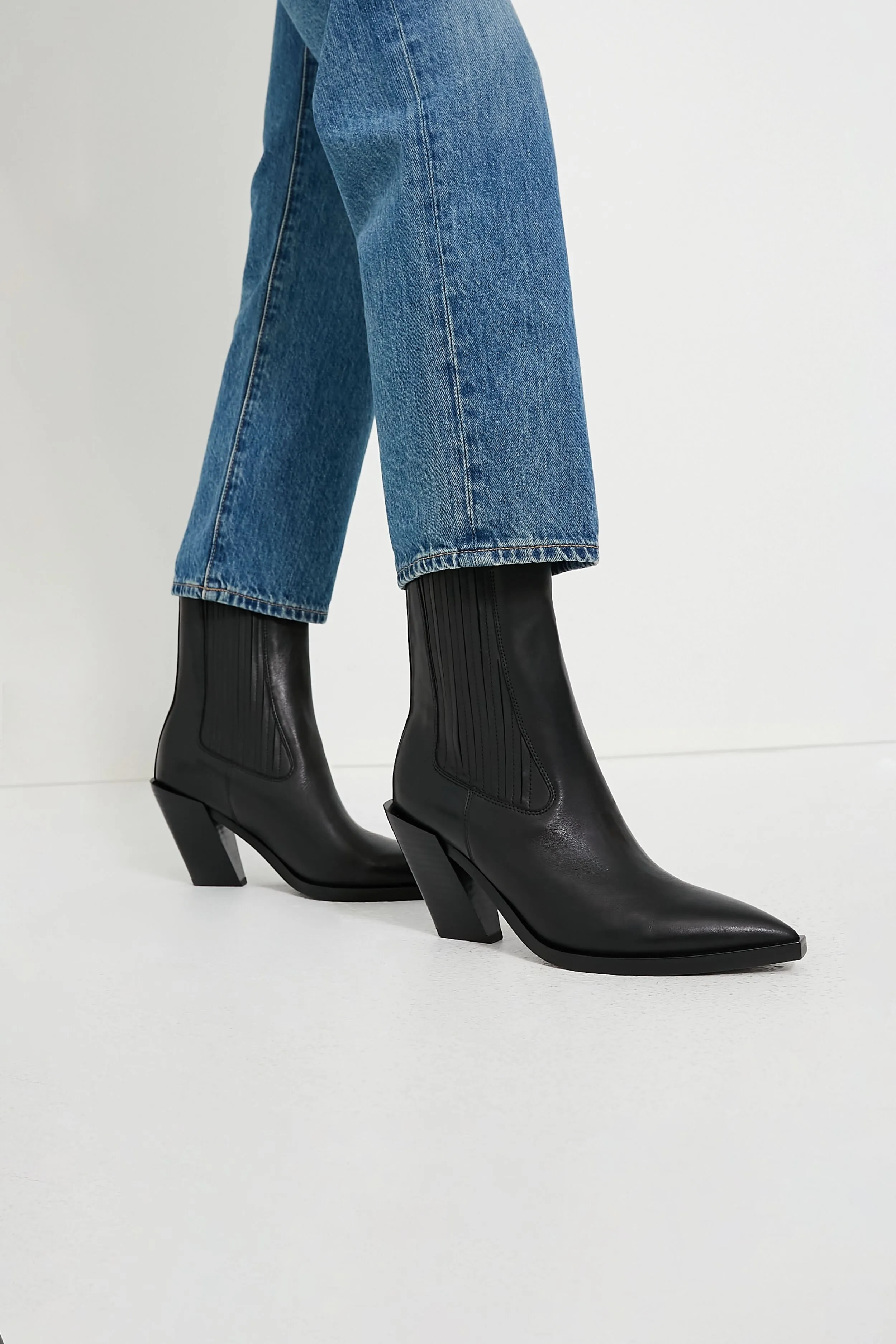 Black Leather Mandey Booties sold by Tuckernuck product image thumbnail 3