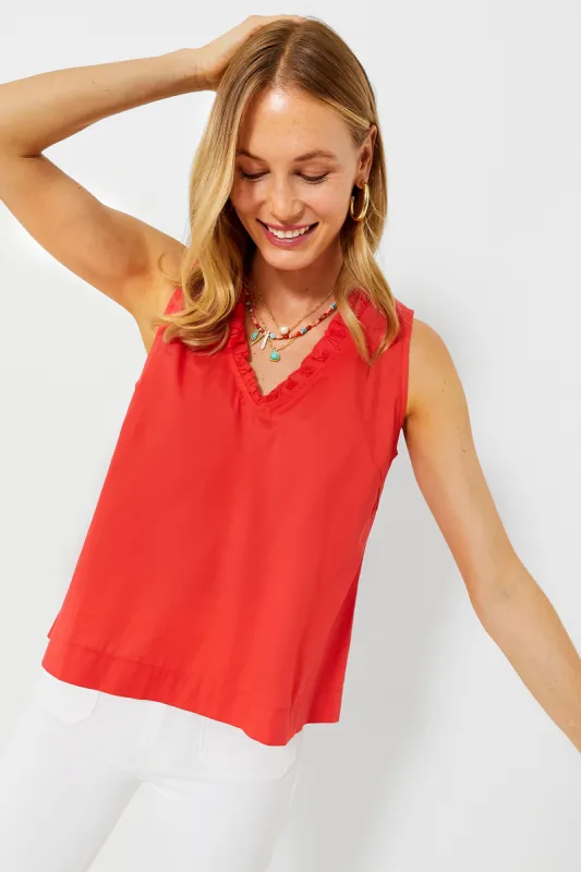 Red Veronica Top sold by Tuckernuck