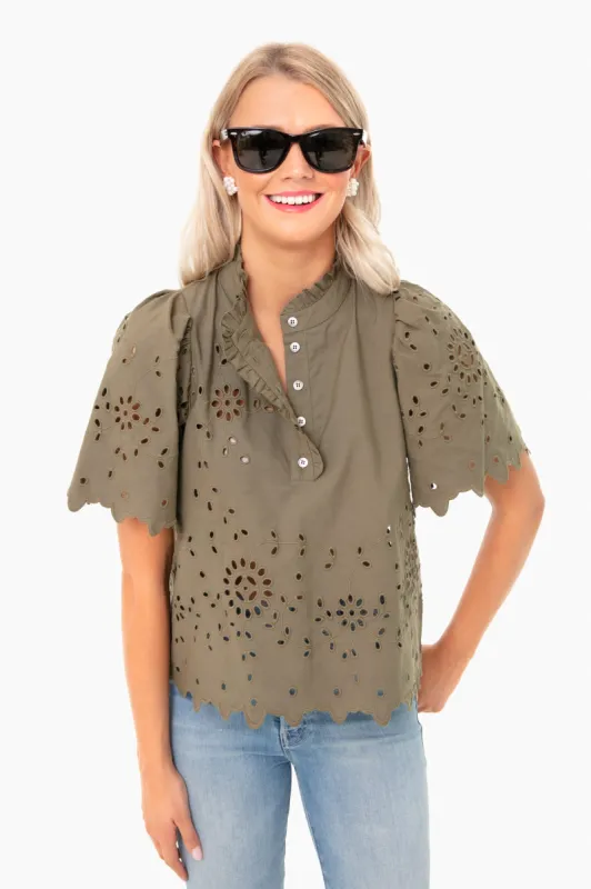 Army Fiona Short Sleeve Top sold by Tuckernuck