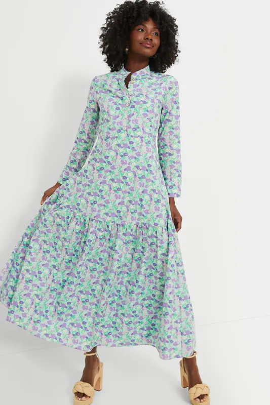 Blue Multi Floral Bellflower Maxi Dress sold by Tuckernuck