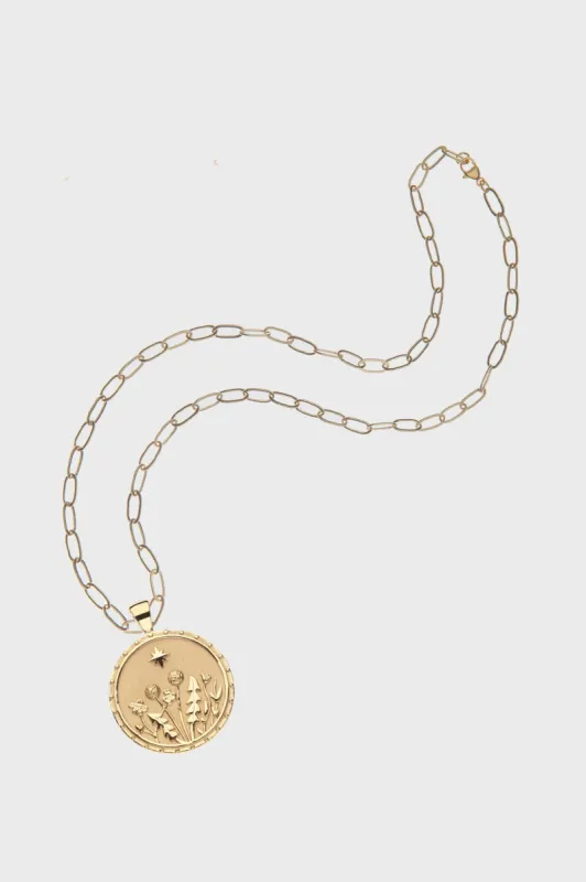 WANDERLUST Wildflowers JW Original Pendant Coin sold by Tuckernuck