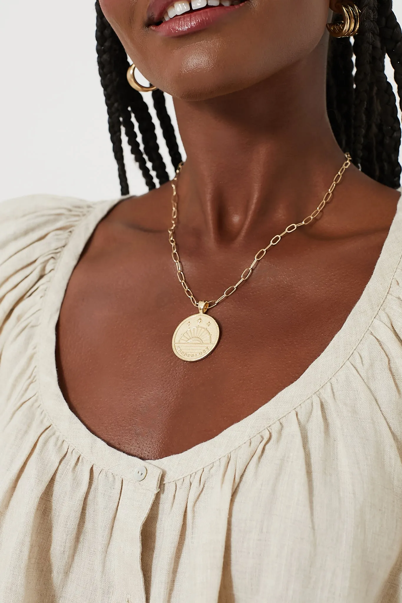 WANDERLUST Wildflowers JW Original Pendant Coin sold by Tuckernuck product image thumbnail 2