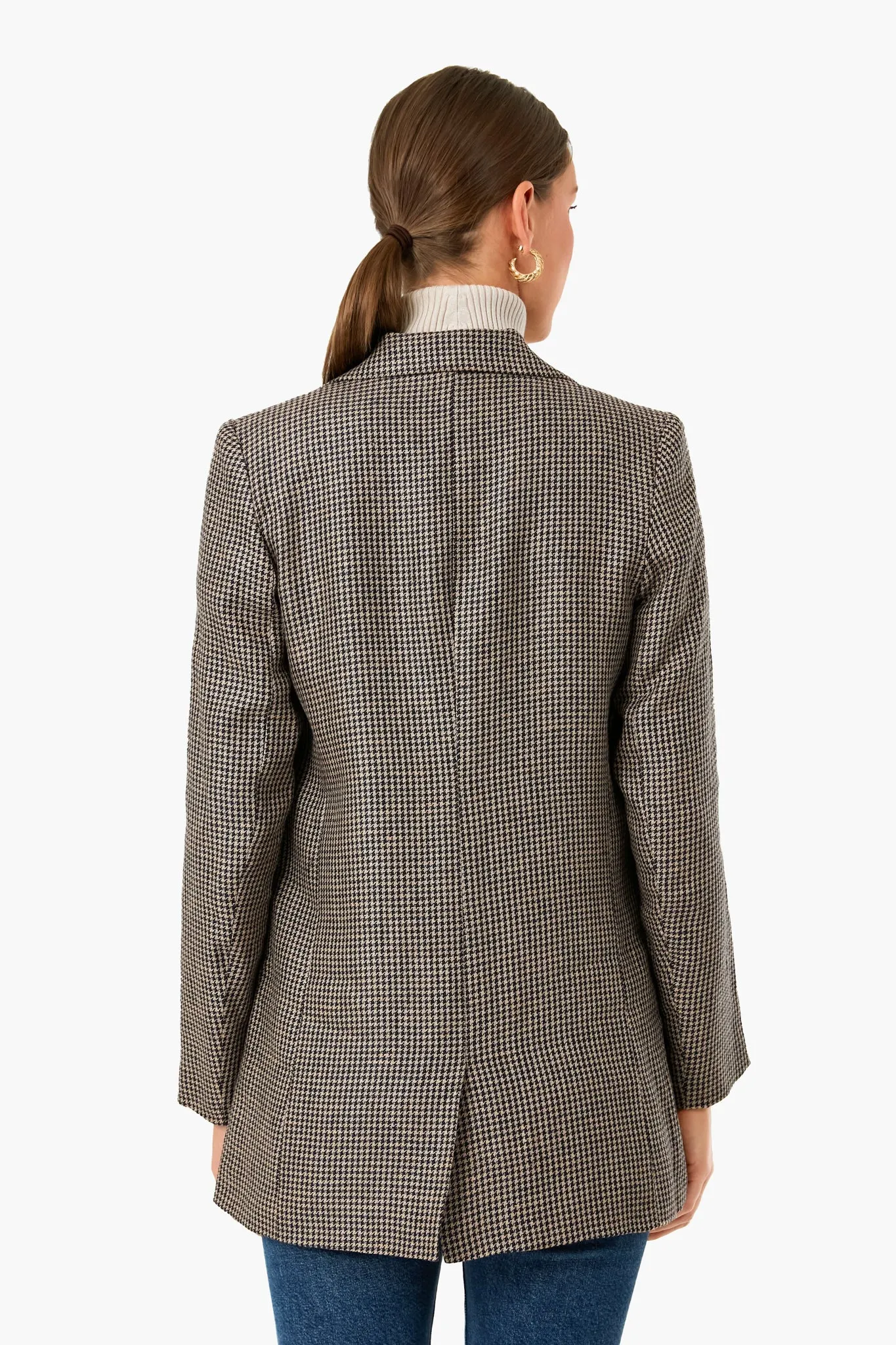 Linen Houndstooth Dinner Jacket sold by Tuckernuck product image thumbnail 4