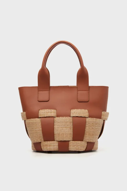 Monroe Woven Raffia Tote made by Tuckernuck