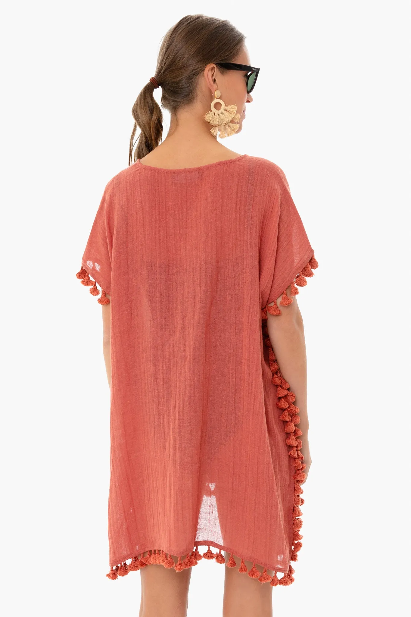 Coral Katie Caftan sold by Tuckernuck product image thumbnail 4