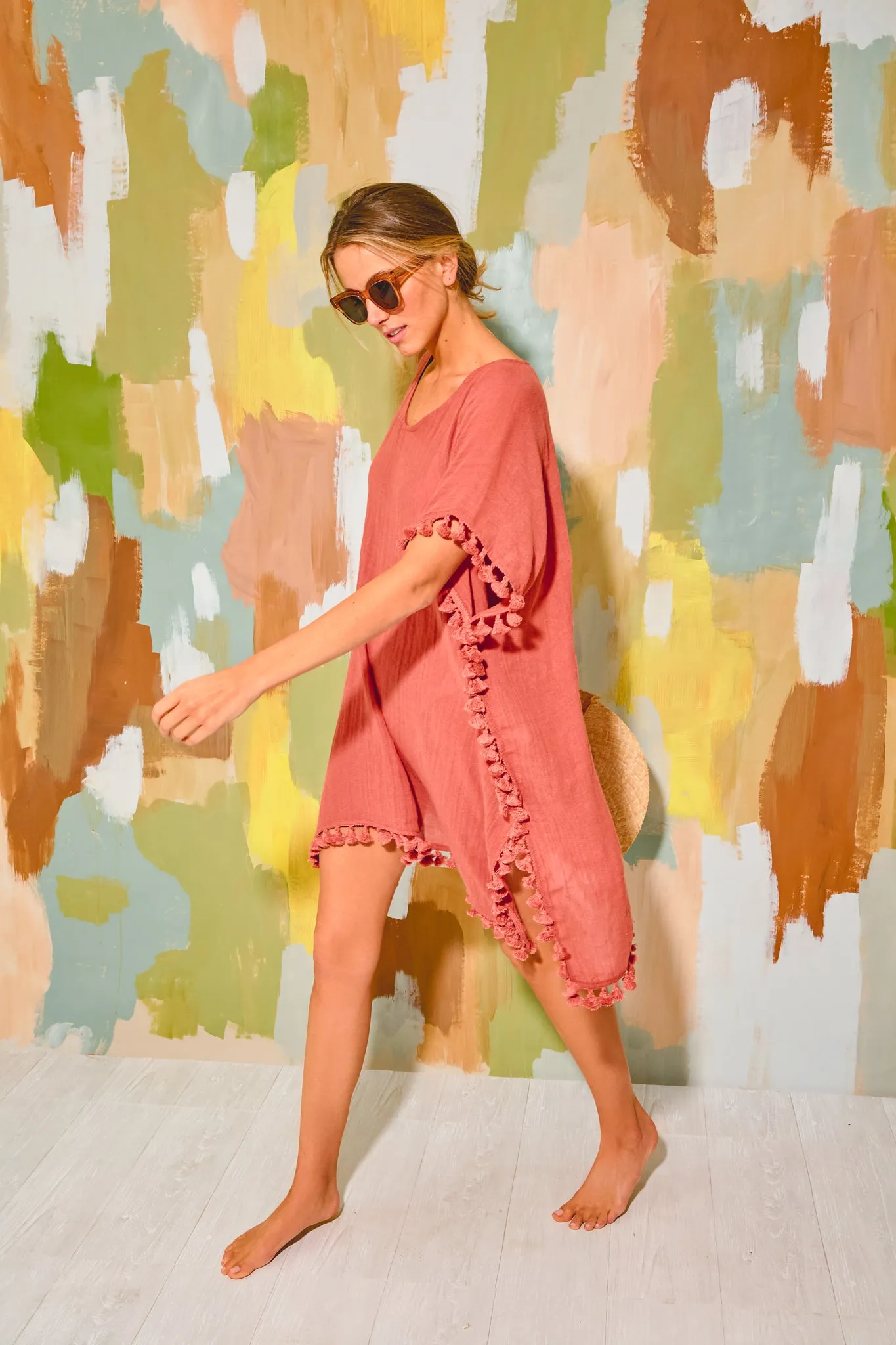 Coral Katie Caftan sold by Tuckernuck product image thumbnail 2