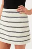 Navy Stripe Tweed Meg Mini Skirt sold by Tuckernuck
