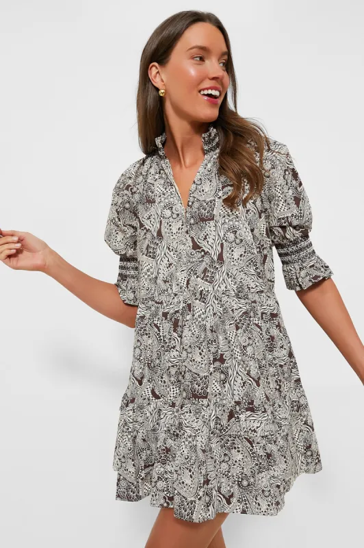 Brown Floral Sawyer Mini Dress sold by Tuckernuck
