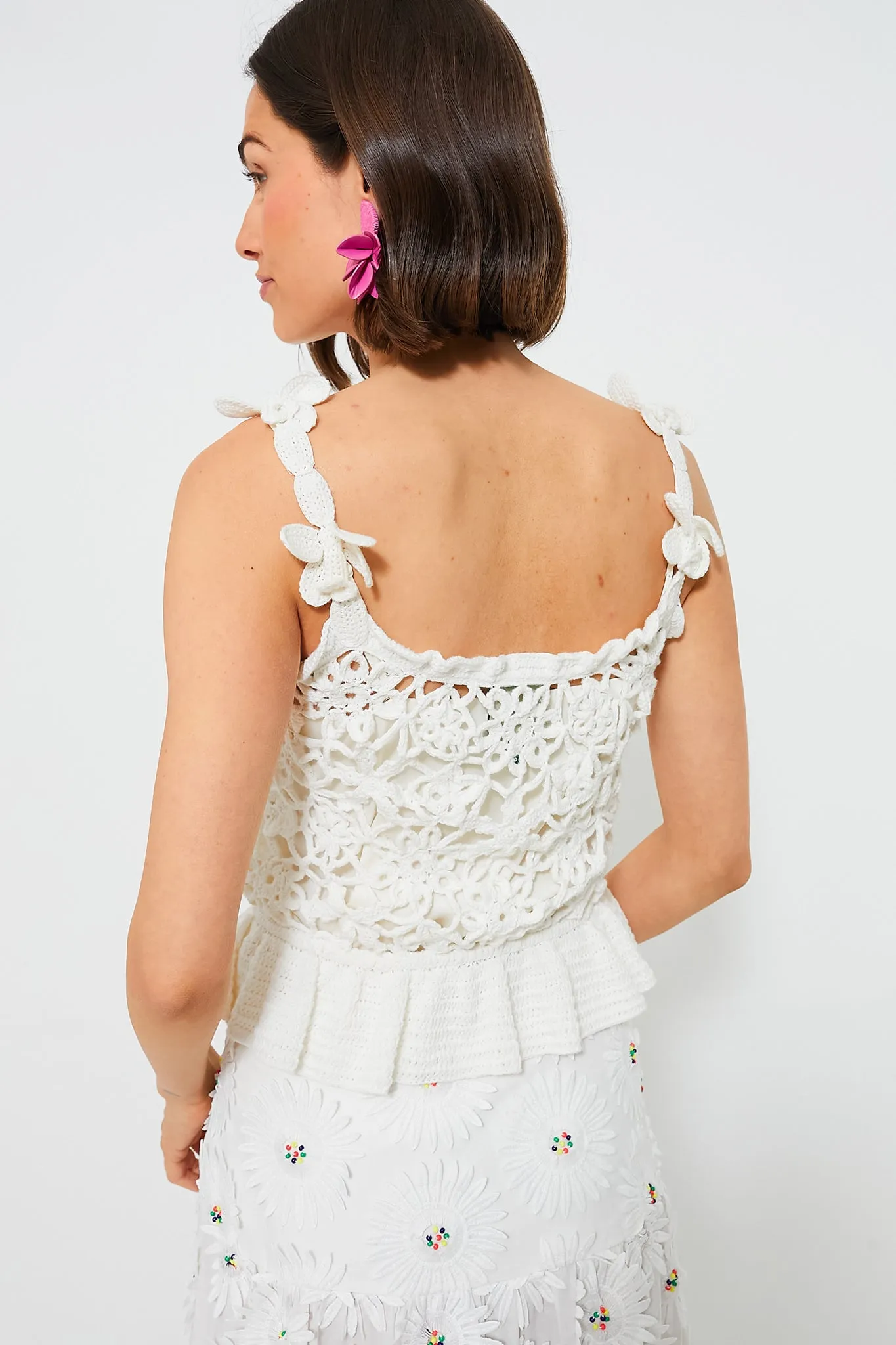 White Flowers Crochet Top sold by Tuckernuck product image thumbnail 4