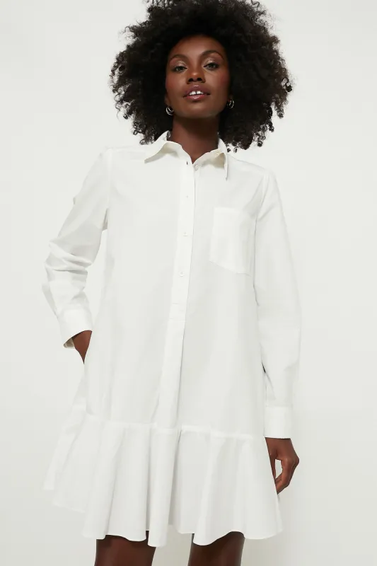 White Cotton Poplin Callahan Shirt Dress sold by Tuckernuck