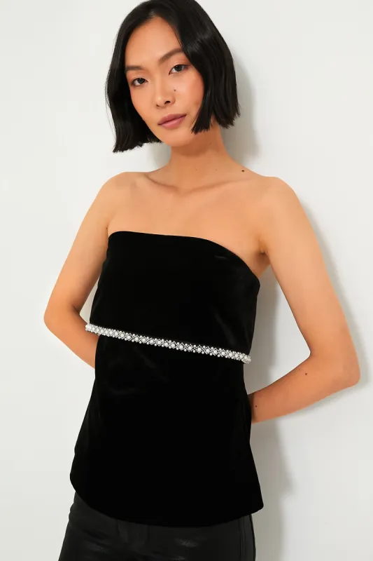 Velvet & Pearl Trim Strapless Valerie Top made by Tuckernuck