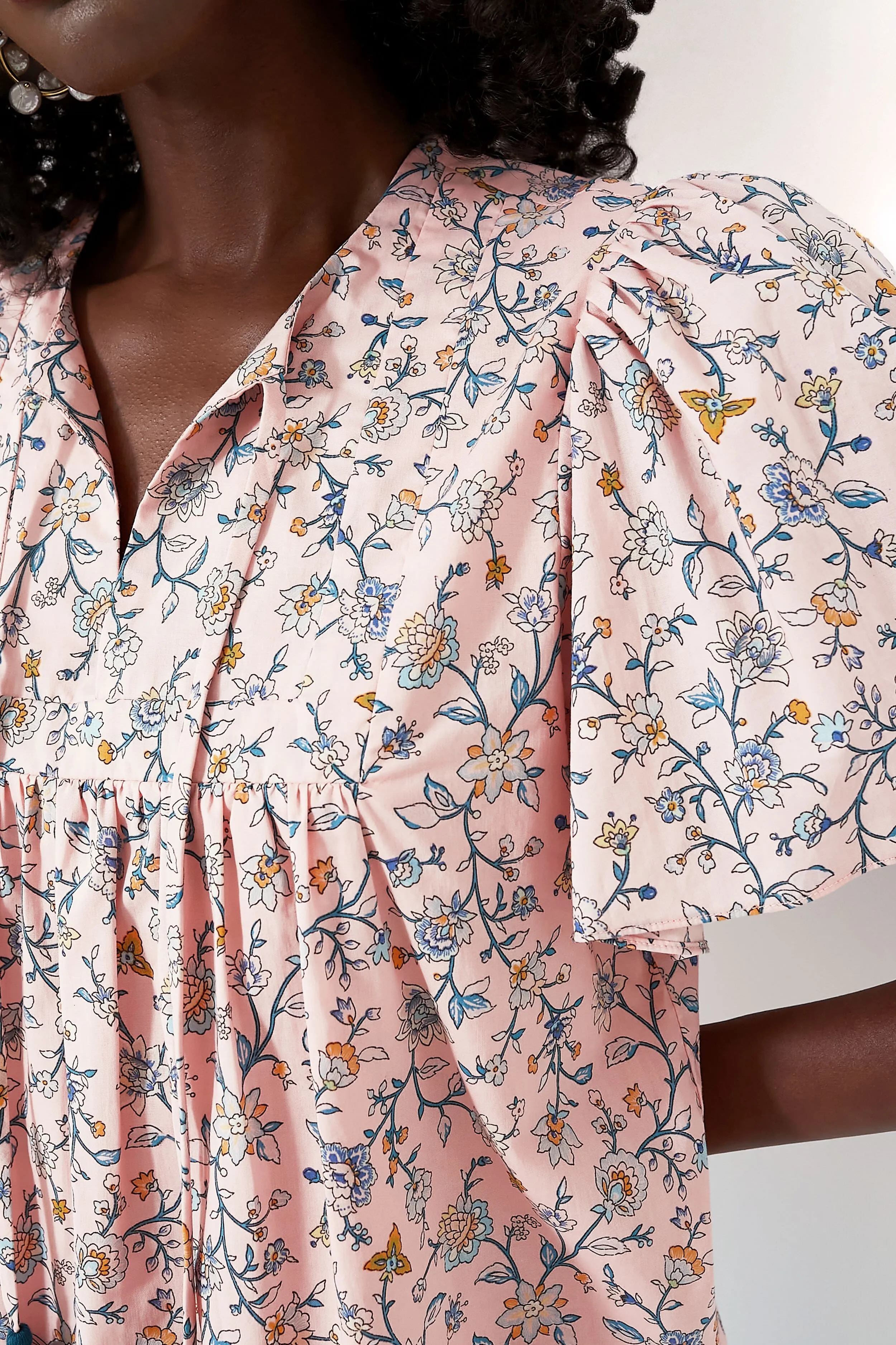 Light Pink Floral Elise Blouse sold by Tuckernuck product image thumbnail 2