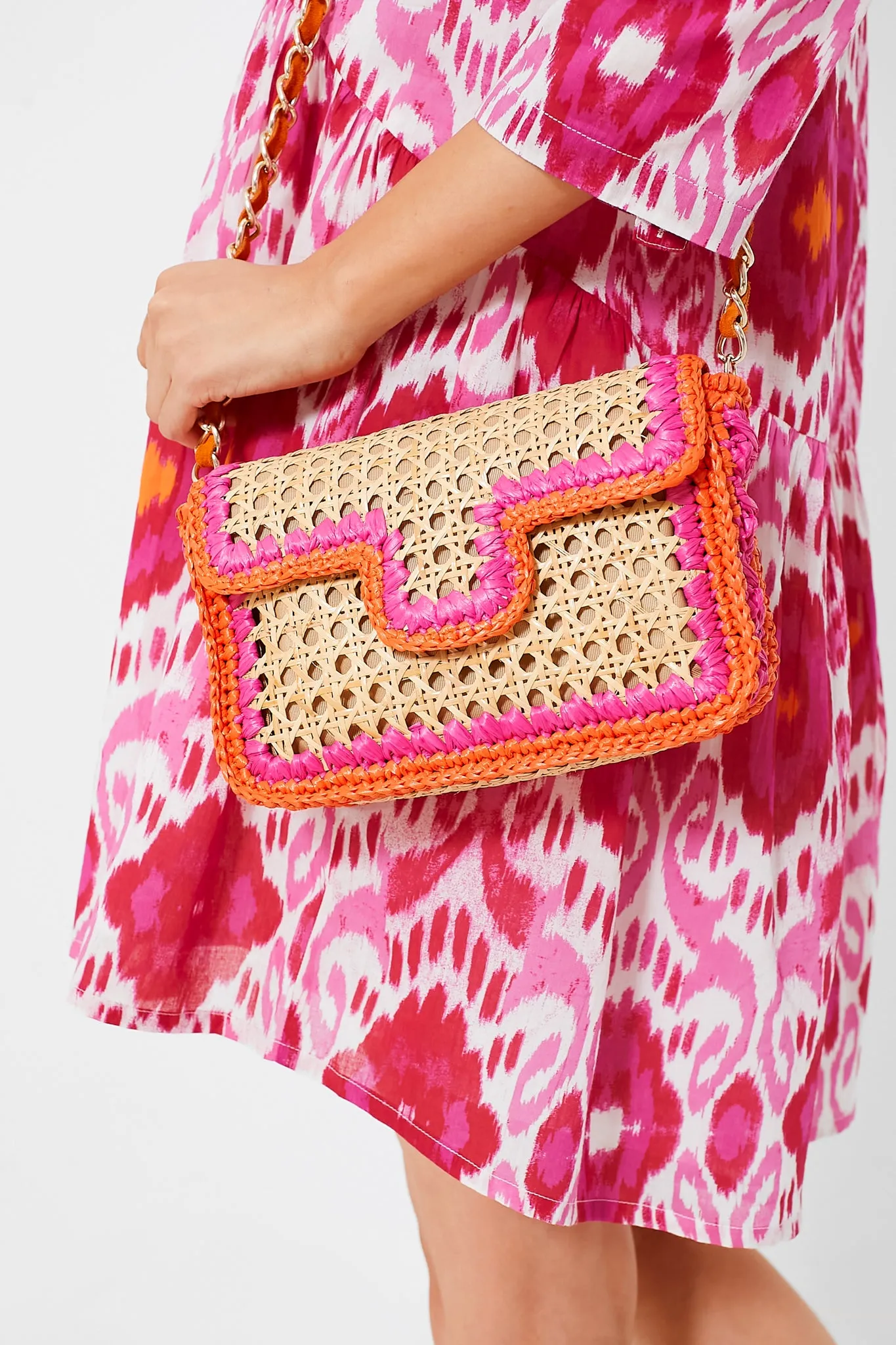 Natural and Pink Woven Crossbody sold by Tuckernuck product image thumbnail 2