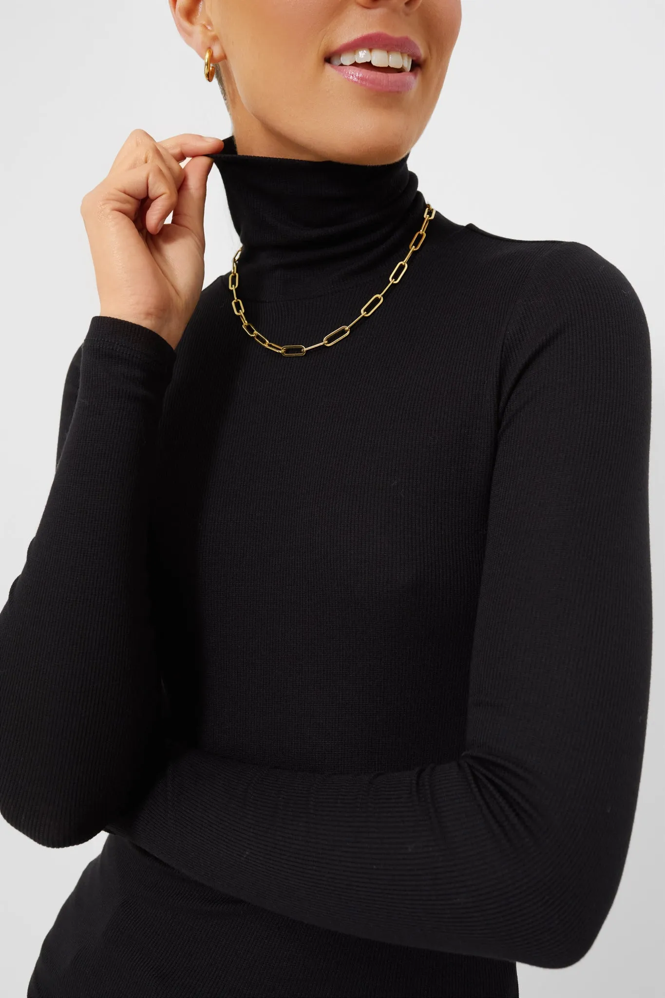 Black Lexi Rib Turtleneck sold by Tuckernuck product image thumbnail 5