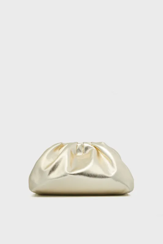 Gold Mini Slouchy Clutch sold by Tuckernuck
