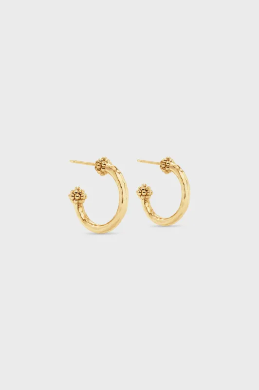Gold Berry Small Hoop Earrings sold by Tuckernuck