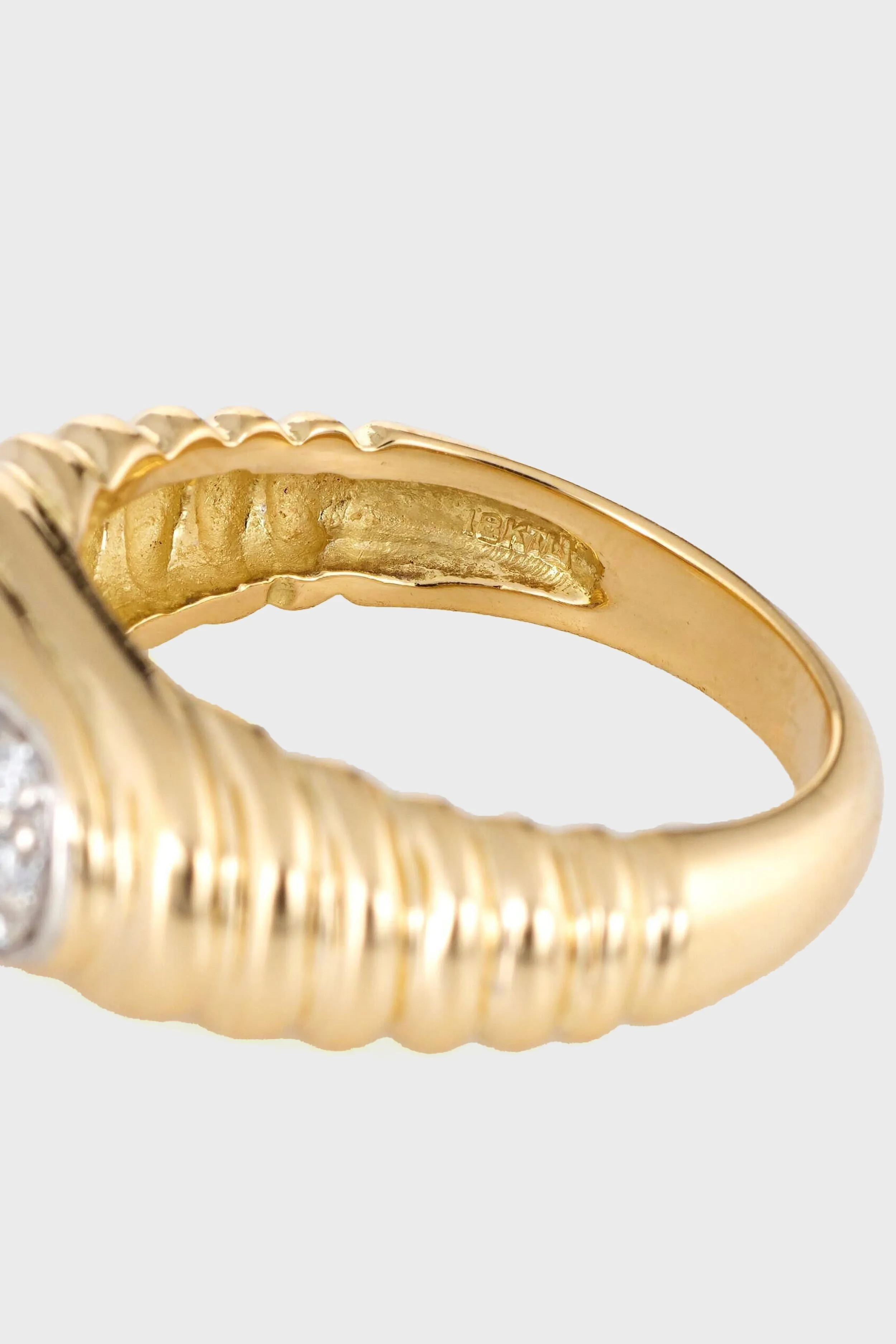 Cabochon Ruby Diamond Band Vintage 18 Karat Yellow Gold Ring sold by Tuckernuck product image thumbnail 5