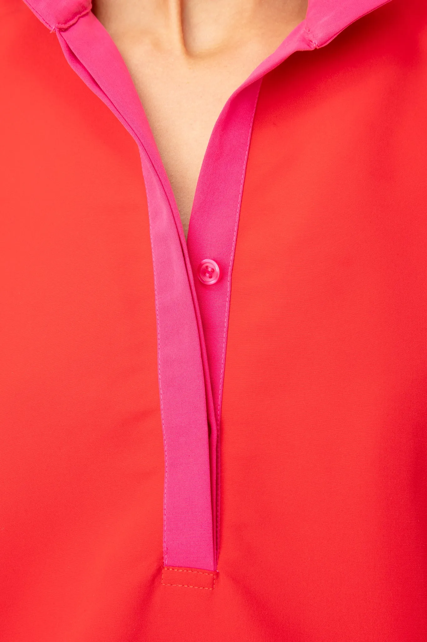 Pink and Red Colorblock Megan Taffeta Dress sold by Tuckernuck product image thumbnail 5