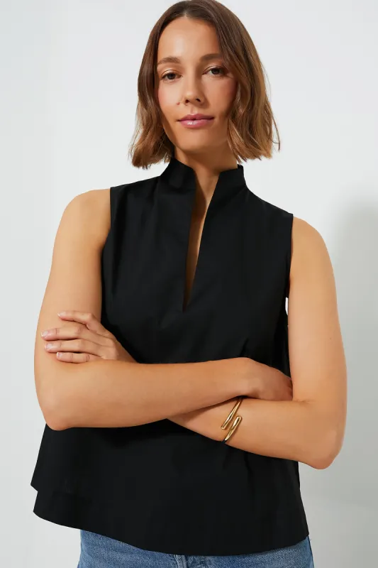 Black Sleeveless Celeste Top sold by Tuckernuck
