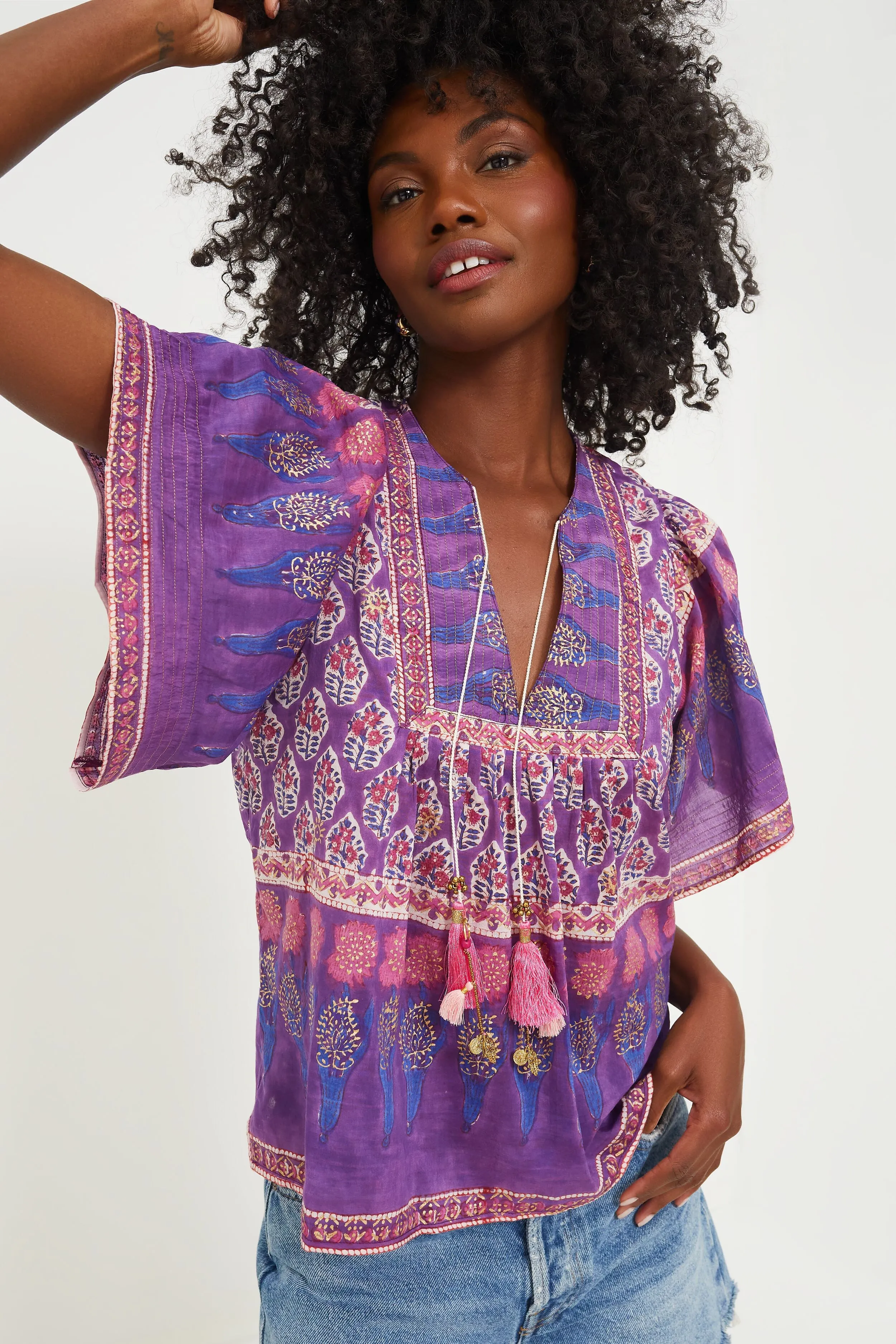 Purple Print Angel Top sold by Tuckernuck