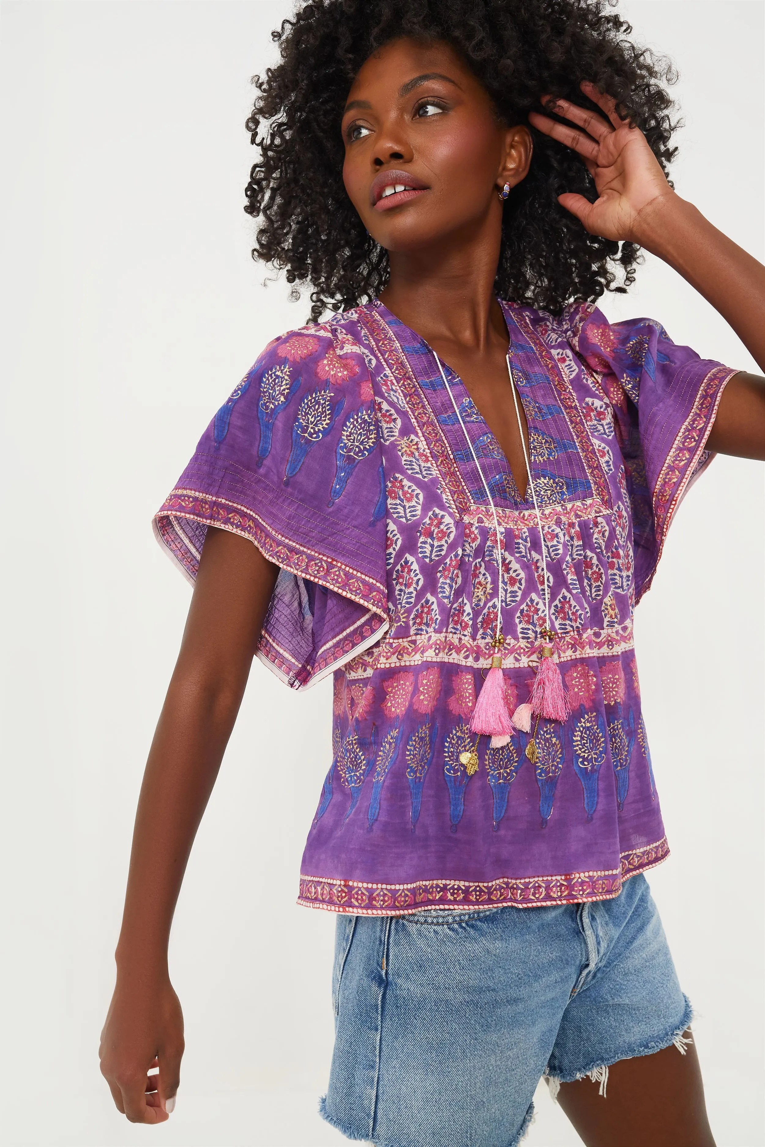 Purple Print Angel Top sold by Tuckernuck product image thumbnail 3