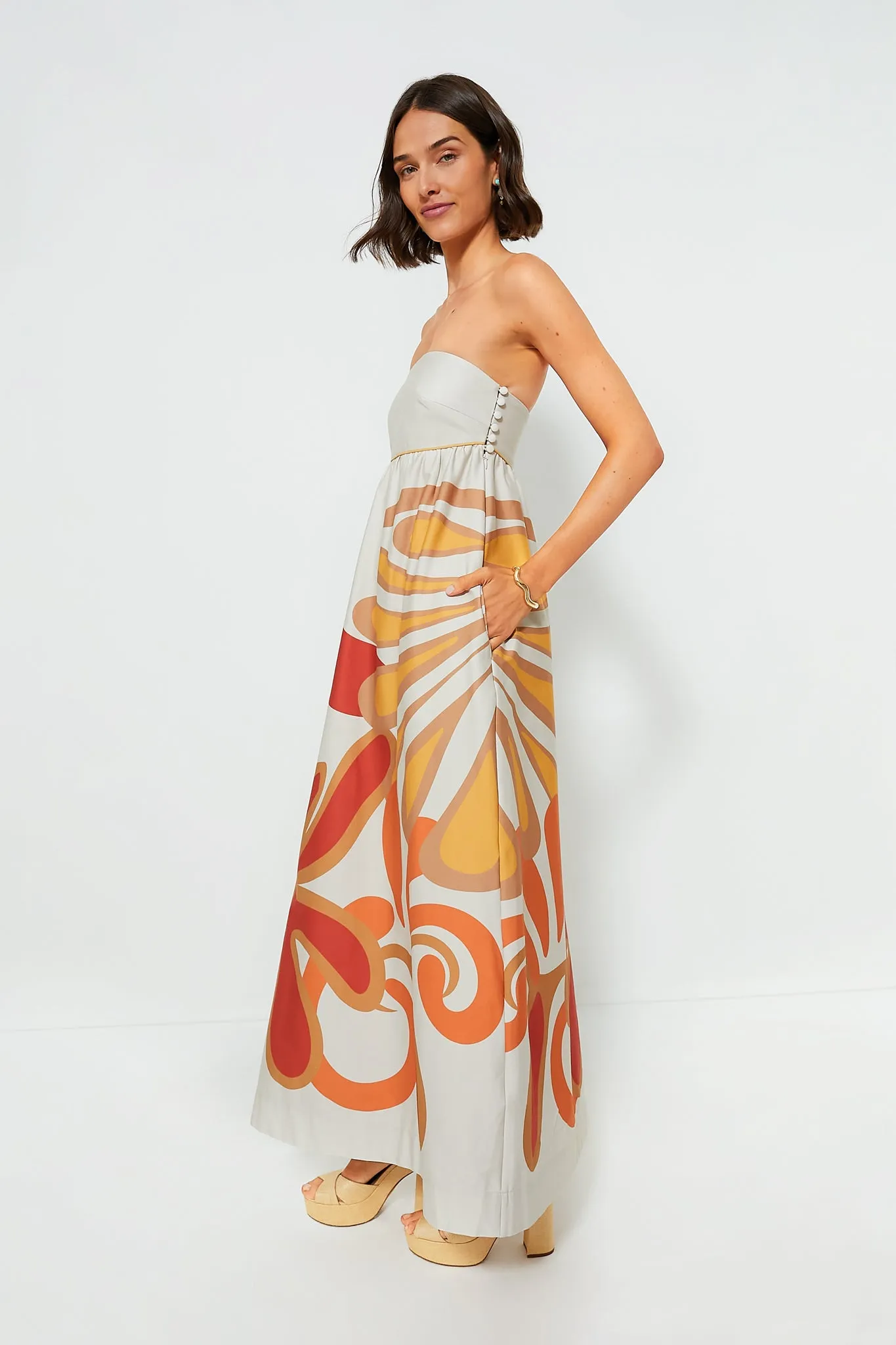 Unique Algae Strapless Long Dress sold by Tuckernuck product image thumbnail 3