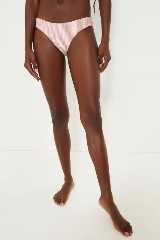 Rosette White Stripe Lily Bottom sold by Tuckernuck