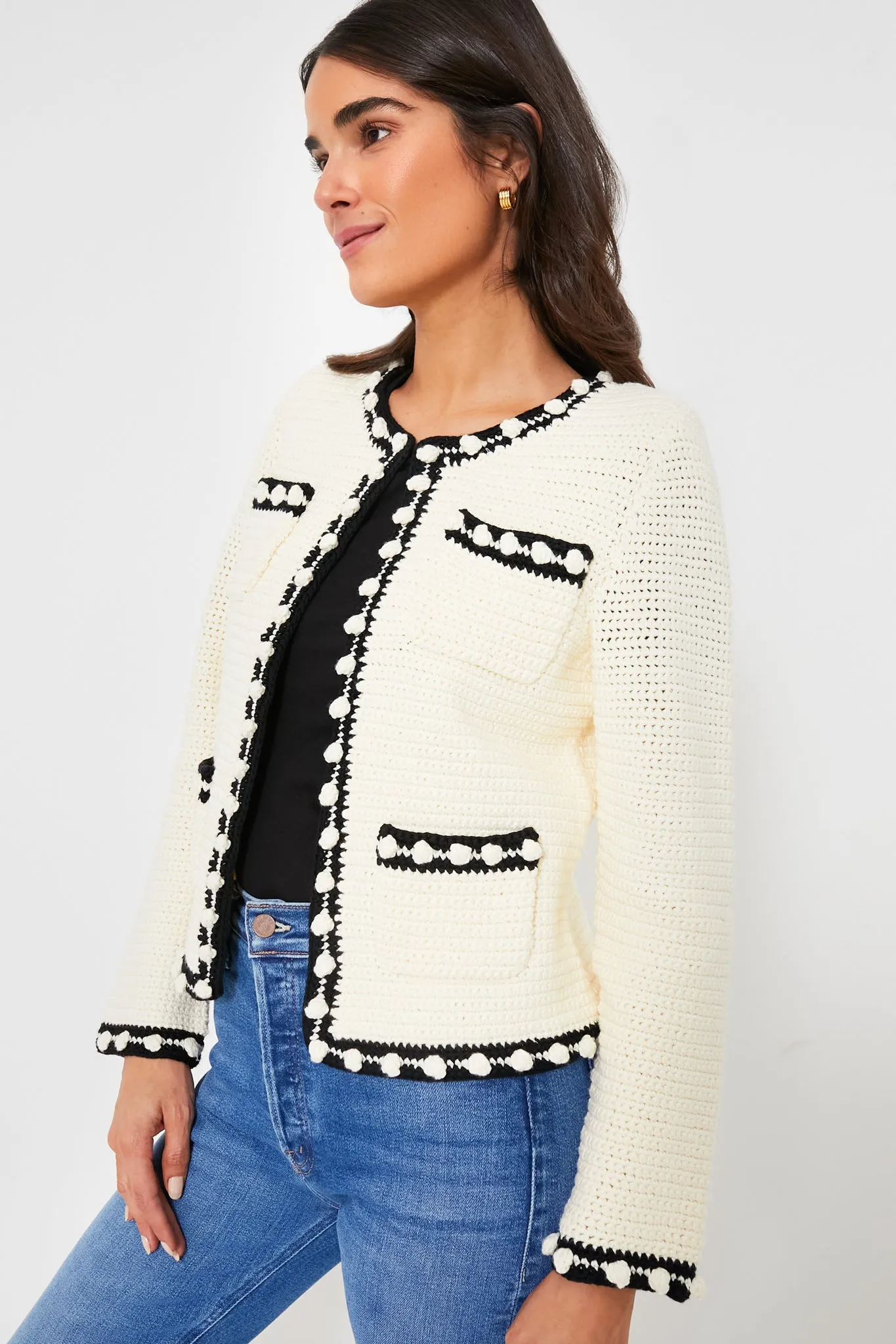 Cream and Black Russell Sweater sold by Tuckernuck product image thumbnail 3