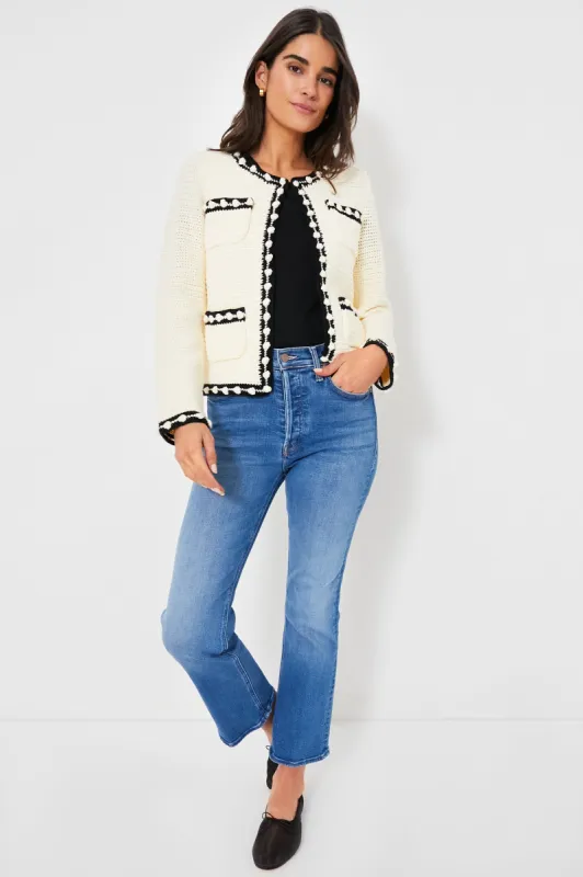 Cream and Black Russell Sweater sold by Tuckernuck