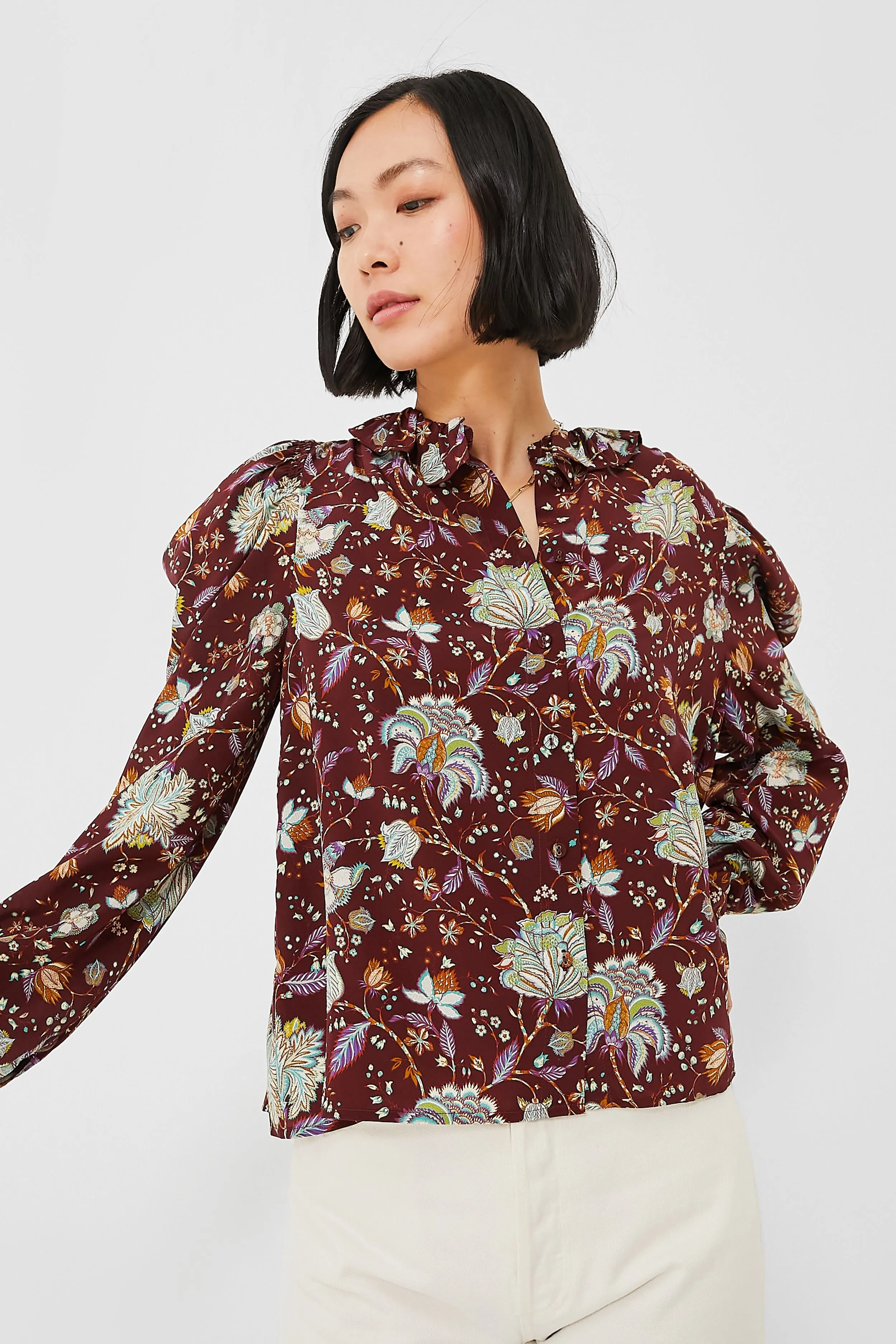 Heliotrope Dara Blouse sold by Tuckernuck