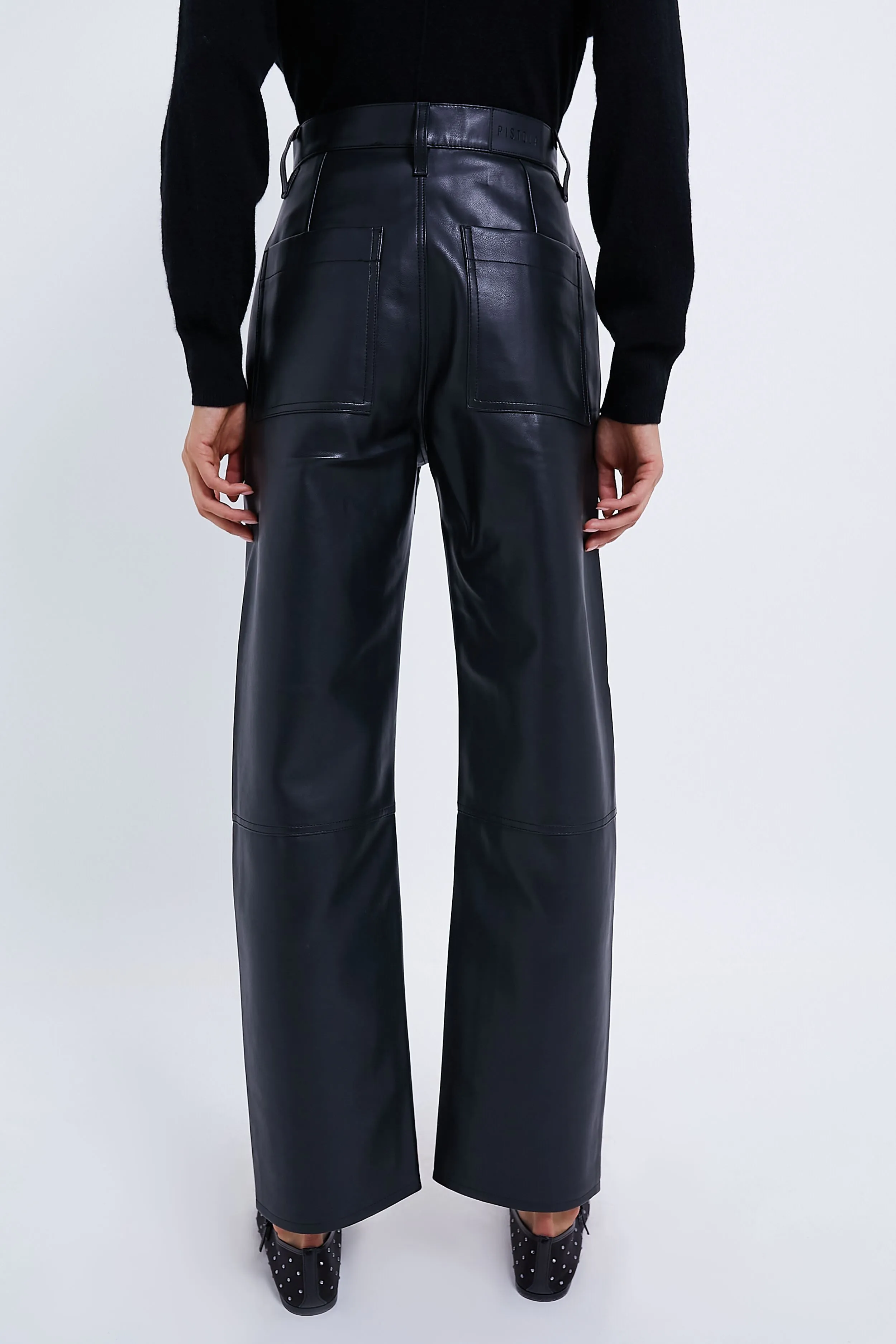 Slate Black Taylor High Rise Bowed Straight Leg sold by Tuckernuck product image thumbnail 4