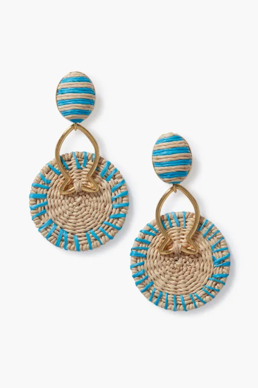 Turquoise Raffia Marlowe Earrings sold by Tuckernuck