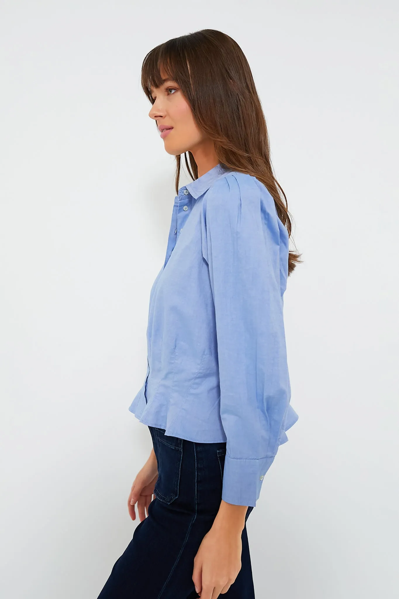 Blue Oxford The Honor Top sold by Tuckernuck product image thumbnail 3