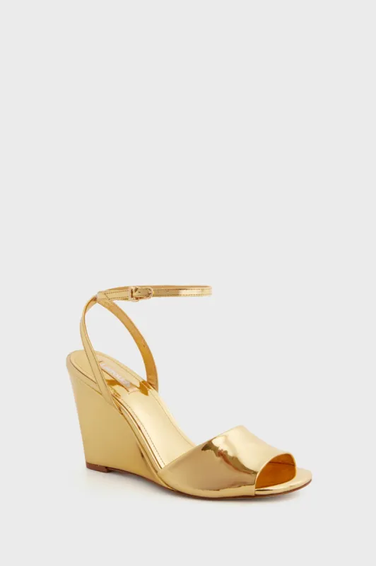 Gold Specchio Yves Wedges sold by Tuckernuck