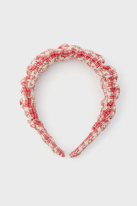 Ladybug Red Tweed Kelly Headband sold by Tuckernuck