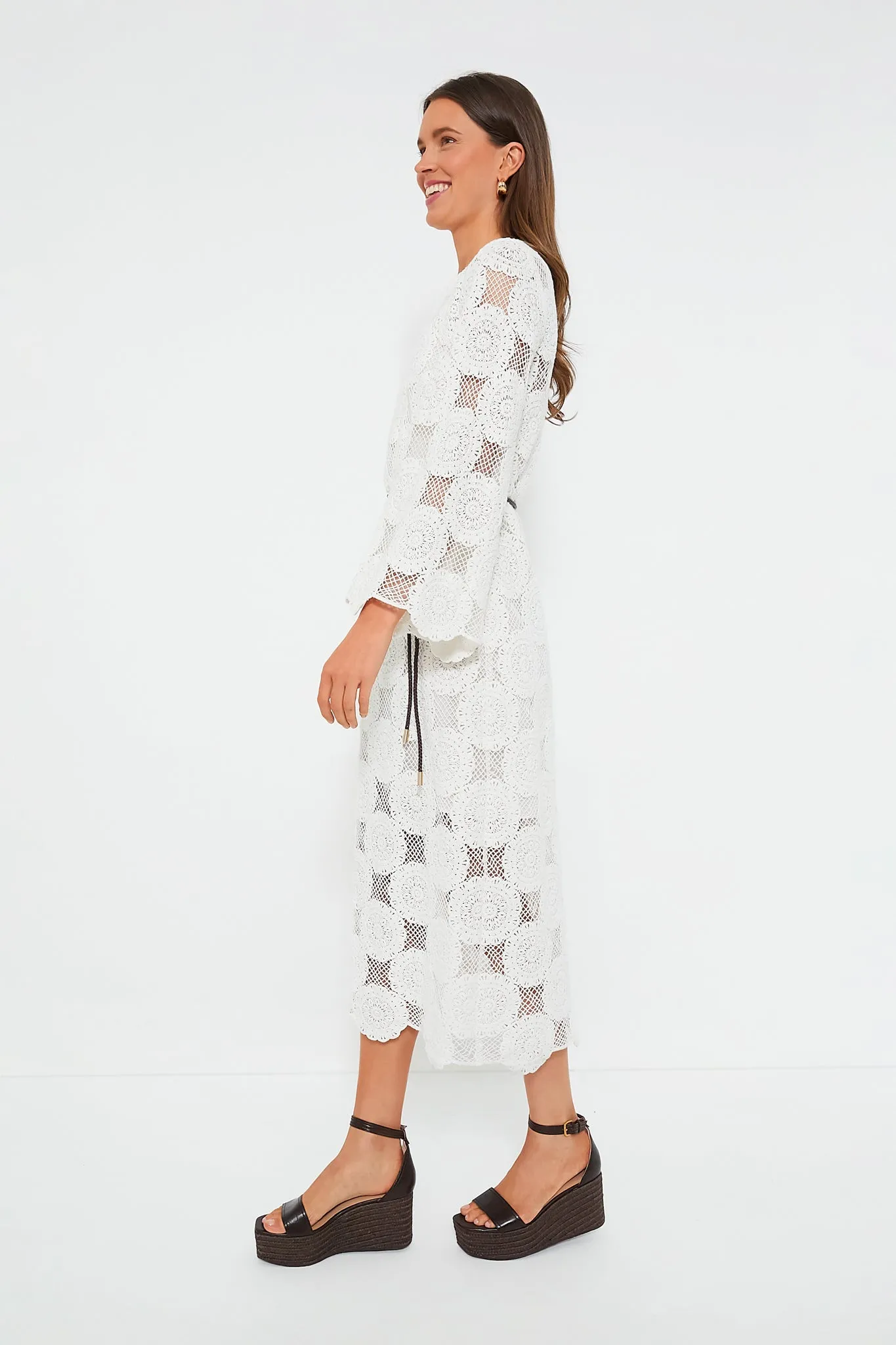 Ivory Junie Lace Midi Dress sold by Tuckernuck product image thumbnail 3
