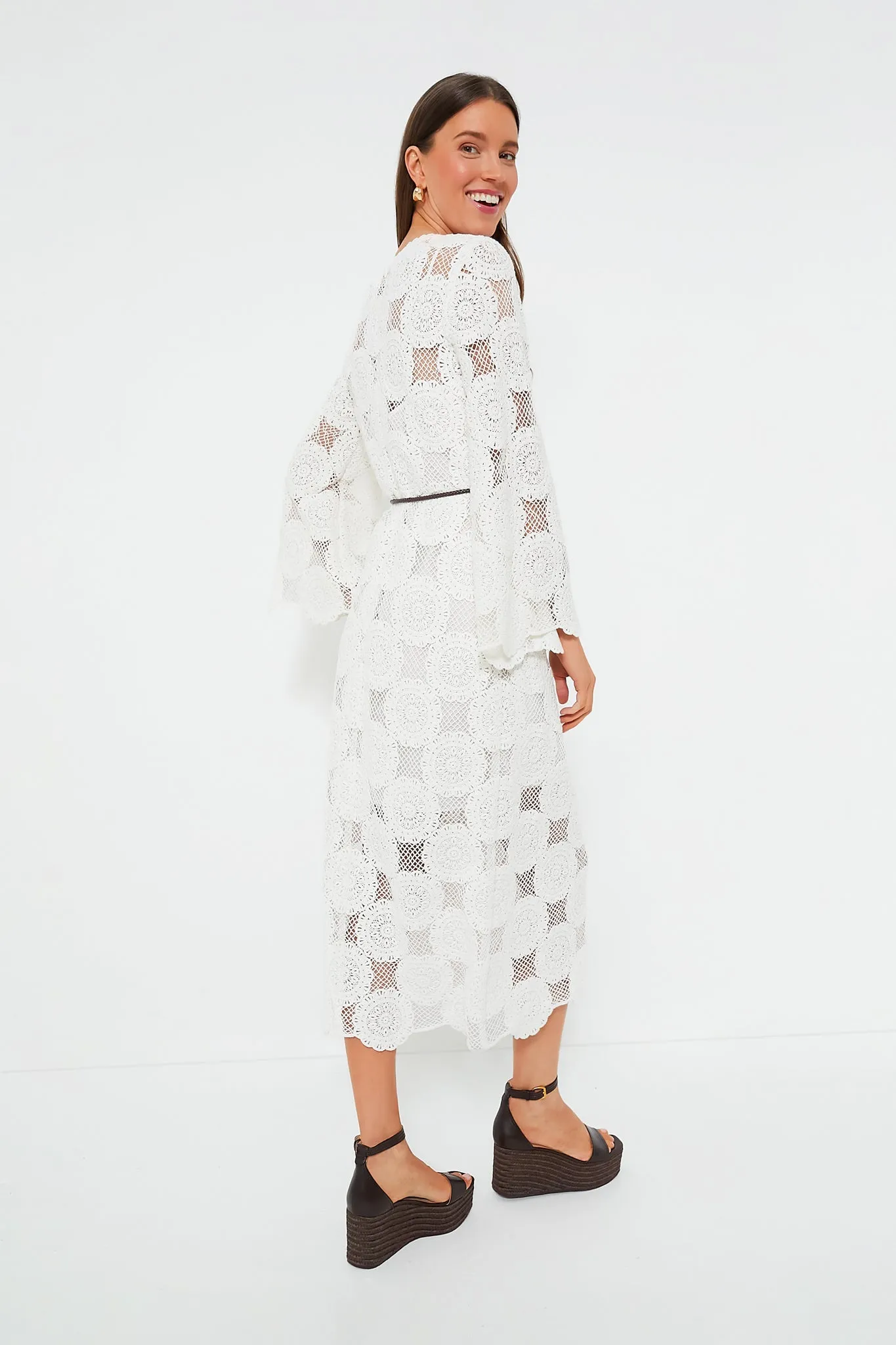 Ivory Junie Lace Midi Dress sold by Tuckernuck product image thumbnail 4