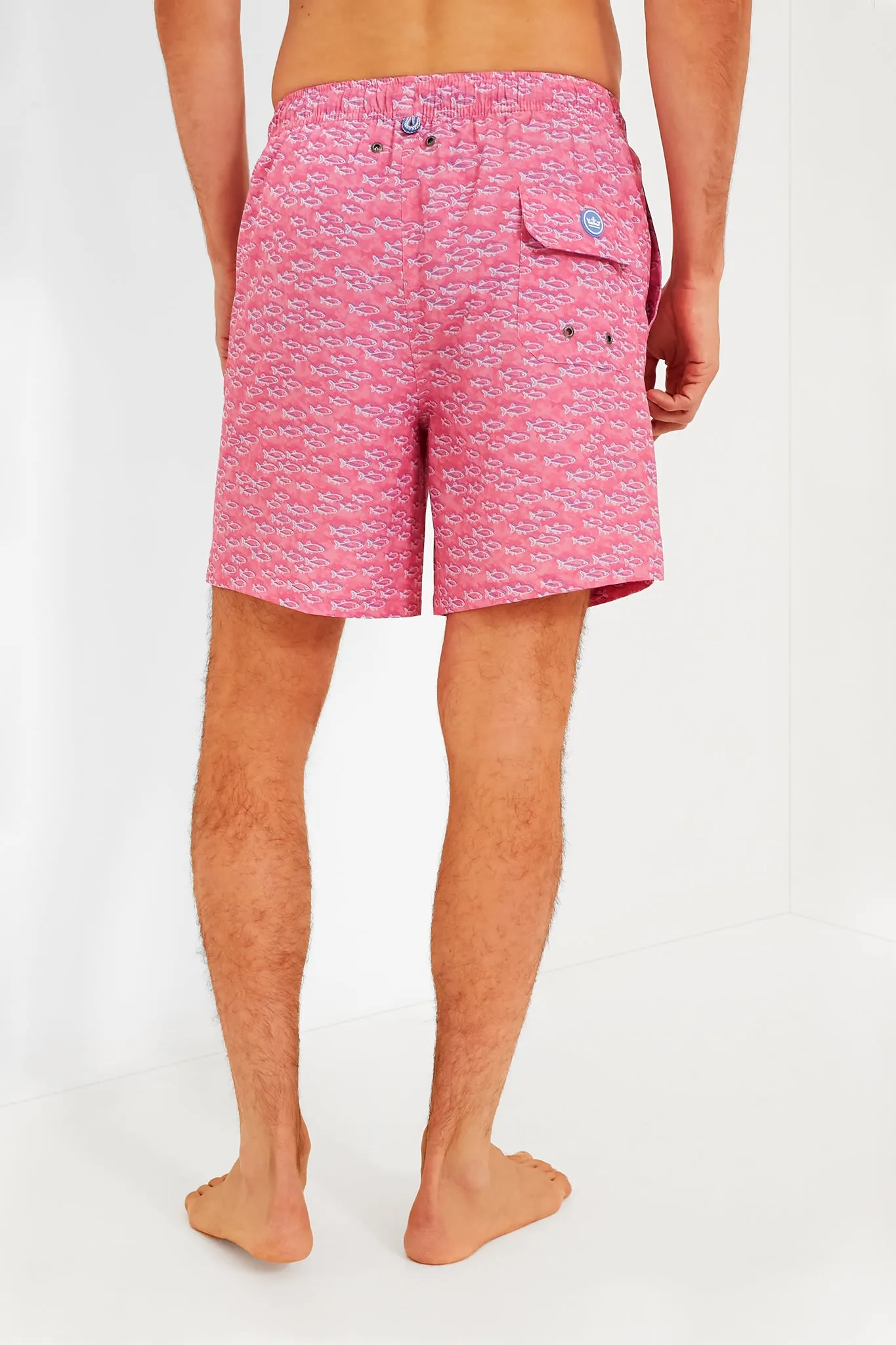 Pink Ruby School of Fish Swim Trunks sold by Tuckernuck product image thumbnail 4