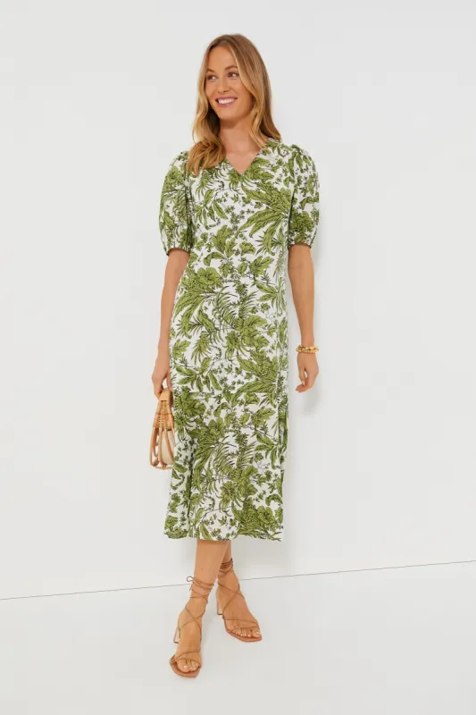 Green Leaf Myers Midi Dress sold by Tuckernuck