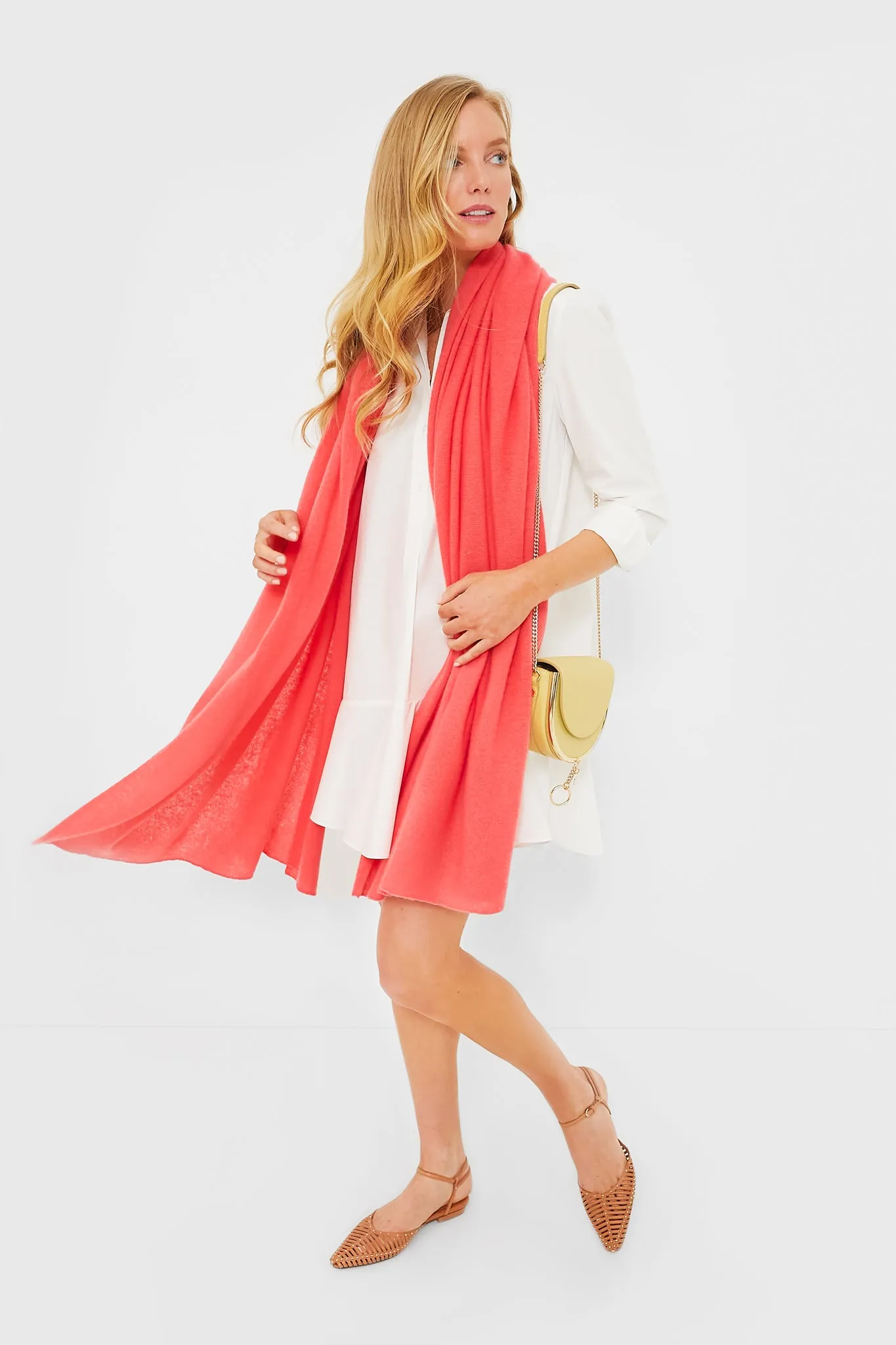 Gladiola Pink Cashmere Blanket Scarf sold by Tuckernuck product image thumbnail 2