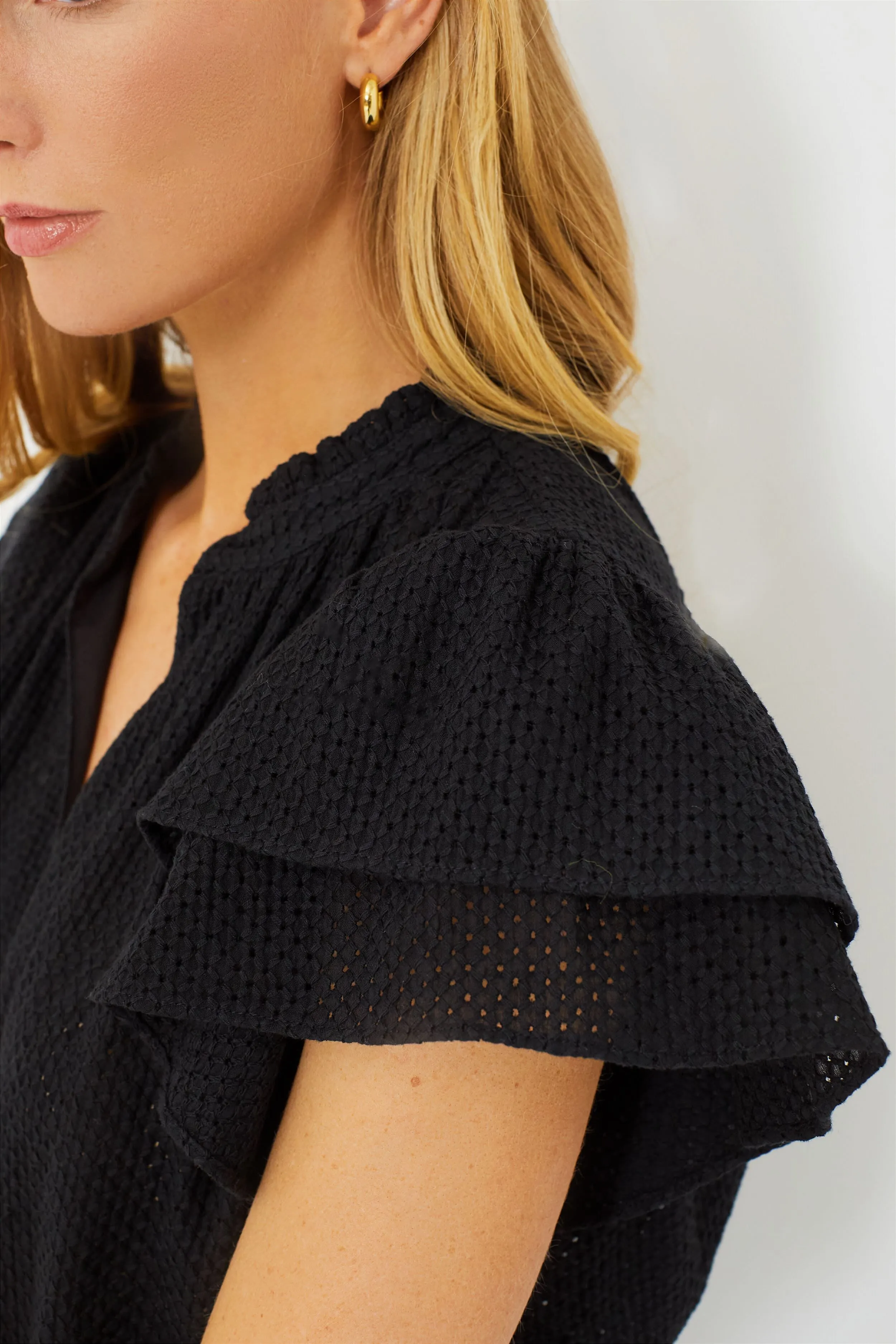 Black Eyelet Hastings Blouse sold by Tuckernuck product image thumbnail 5