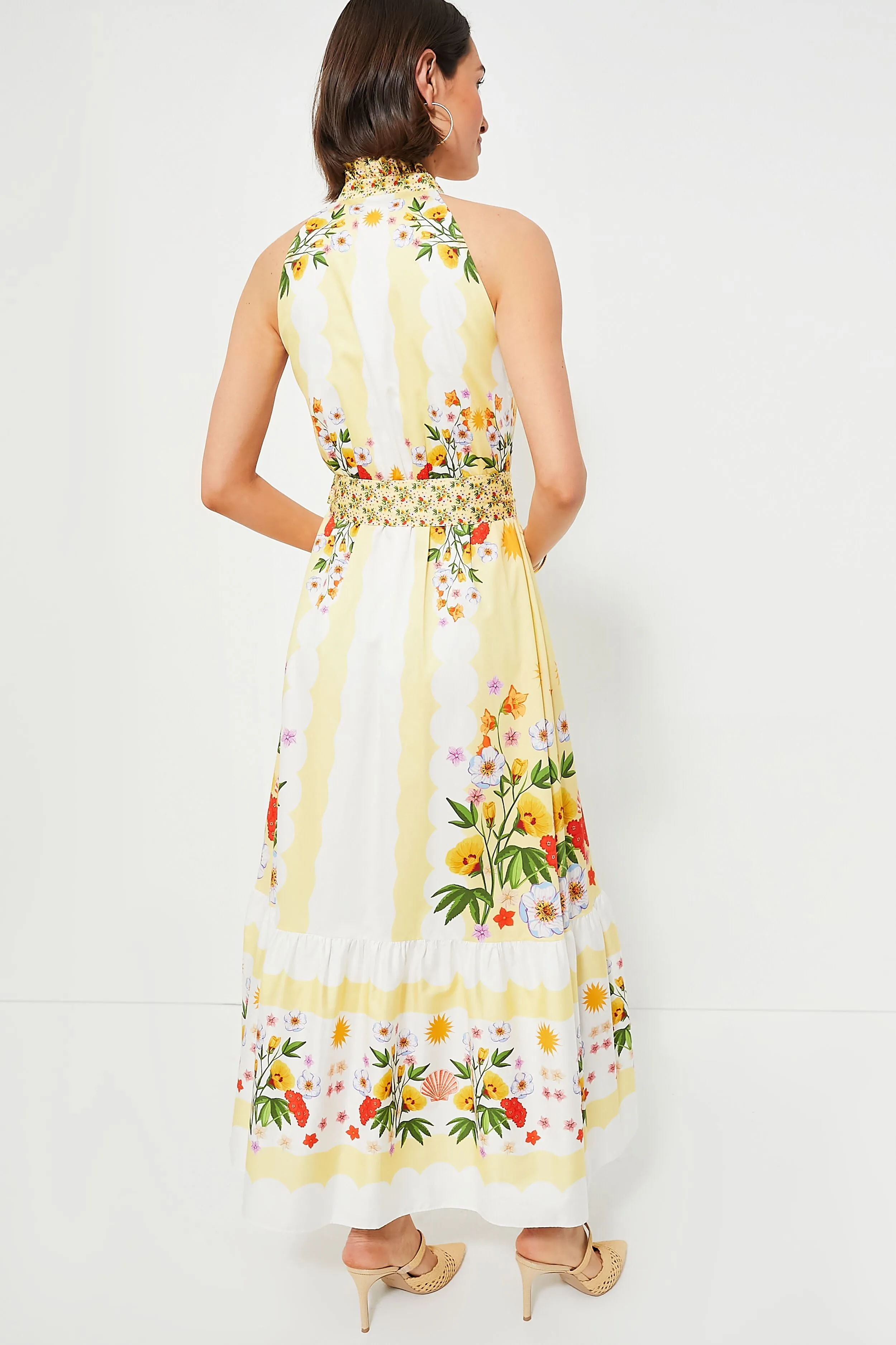 Terrazo Flower Yellow Biba Maxi Dress sold by Tuckernuck product image thumbnail 4