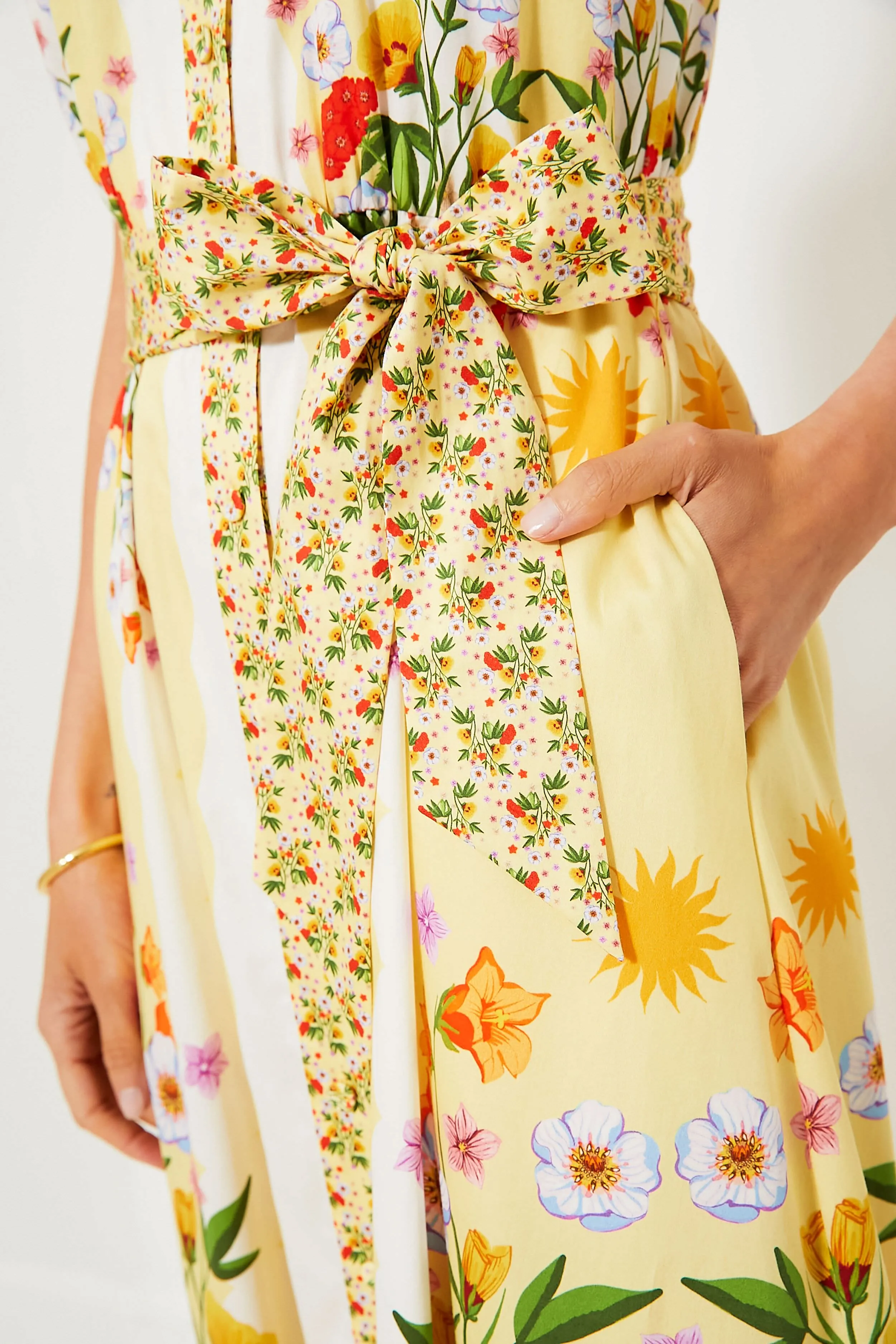 Terrazo Flower Yellow Biba Maxi Dress sold by Tuckernuck product image thumbnail 5