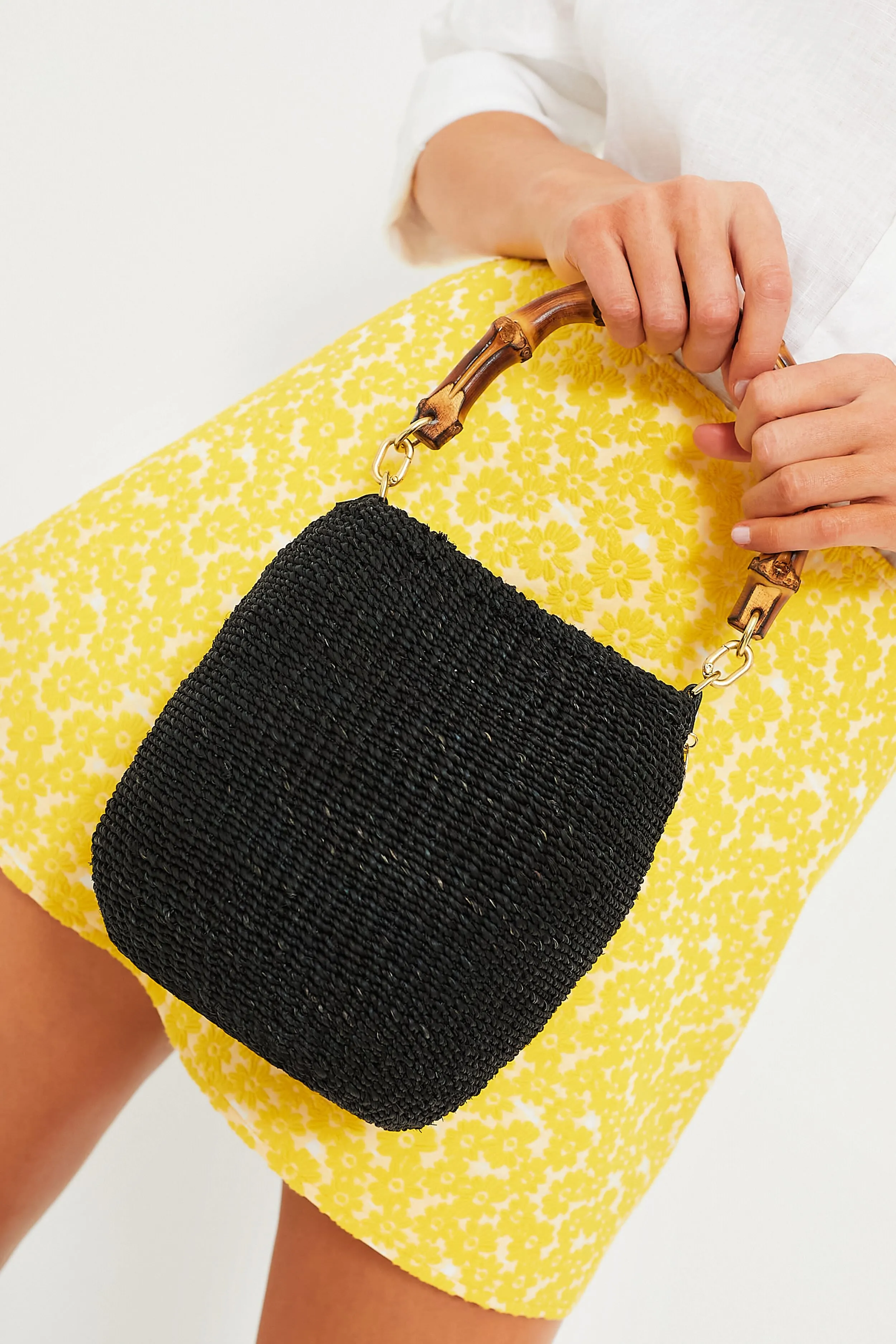 Black Pot De Miel Bag with Bamboo Handle sold by Tuckernuck product image thumbnail 2