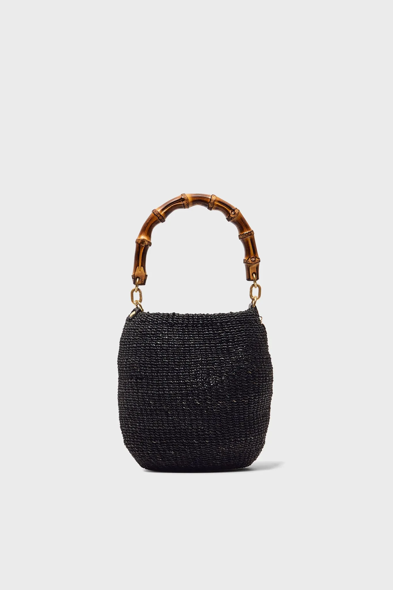 Black Pot De Miel Bag with Bamboo Handle sold by Tuckernuck
