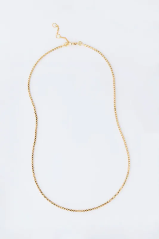 Gold Thin Box Chain Necklace sold by Tuckernuck